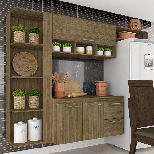 Armário De Cozinha Linda 4 Pçs 3 Portas Boreal - Móveis Arapongas
