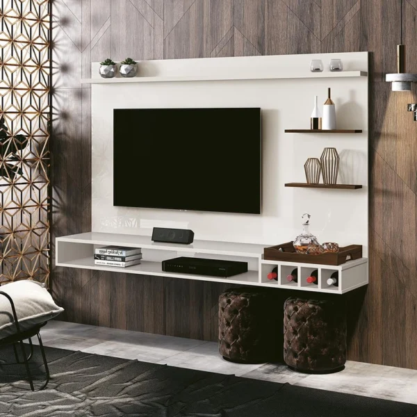 Painel para TV 55 Polegadas Palladium Off White 180 cm