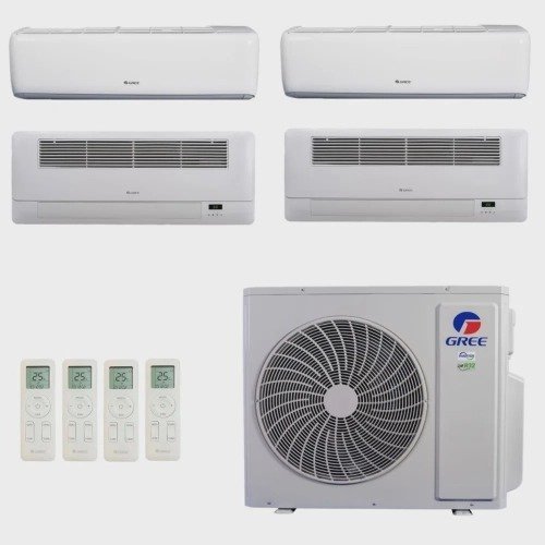 Ar-Condicionado Multi Split Inverter R-32 Gree 42.000 (2x Evap hw 9.000 + 2x Evap Cassete 1 Via 12.000) Quente/Frio 220V