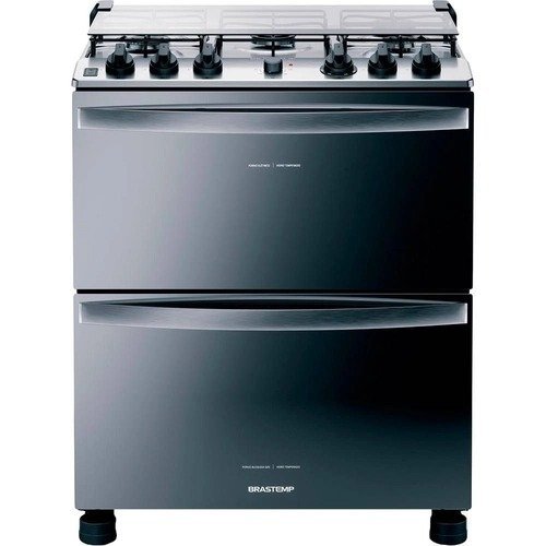 Fogão de Piso Brastemp BFD5NCR 5 Bocas Duplo Forno Inox - 110v
