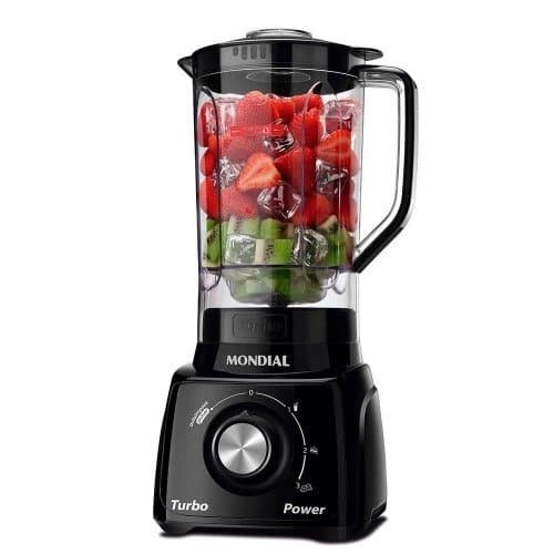 Liquidificador Mondial L-99 com Filtro Copo de Plástico com 3 Velocidades + Pulsar 500W Preto